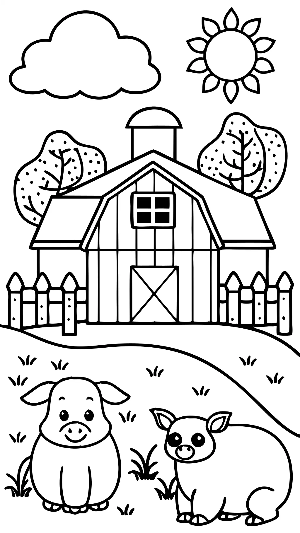 farm printable coloring pages